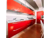 Cucina rossa design lineare Flux Scavolini