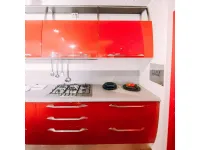 Cucina rossa design lineare Flux Scavolini