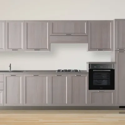 Cucina rovere chiaro country lineare Highland Scavolini in Offerta Outlet