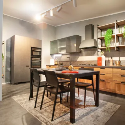 Cucina rovere chiaro industriale lineare Cucina scavolini sax in sconto prezzo outlet Scavolini
