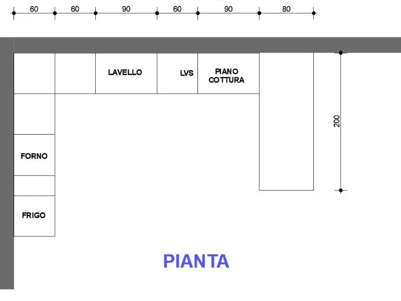 Cucina rovere chiaro moderna con penisola Sp22 Astra scontata