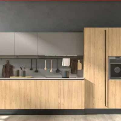 Cucina a prezzo scontato lineare moderna Kali 10 Arredo3