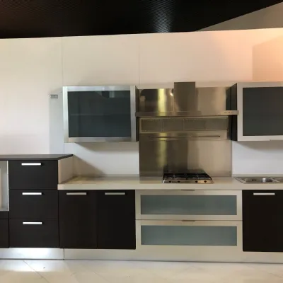 Cucina rovere moro moderna lineare Portocervo Scic in Offerta Outlet