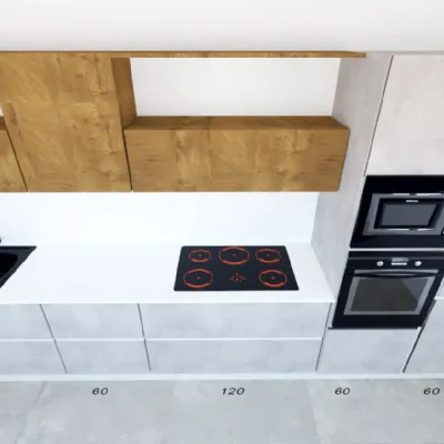 Cucina Sp 22  moderna grigio lineare Astra