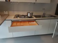 Cucina Stosa cucine moderna ad angolo magnolia in laminato opaco Infinity diagonal