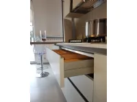 Cucina Stosa cucine moderna ad angolo magnolia in laminato opaco Infinity diagonal