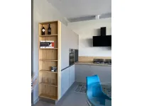 Cucina Stosa moderna con penisola rovere chiaro in legno Cucina infinity