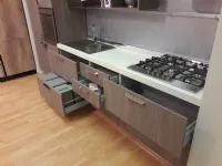 Cucina Stosa moderna lineare grigio in laminato materico Milly