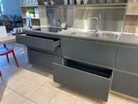 Cucina Veneta cucine design ad angolo antracite in laminato opaco Oyster