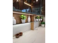 Cucina Veneta cucine design con penisola grigio in vetro Edge vetro 