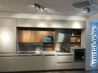 Cucina Veneta cucine design lineare tortora in laminato opaco Carrera f1