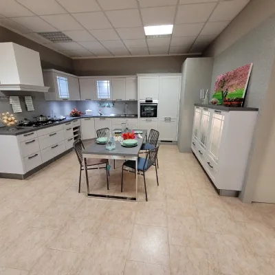Cucina York country grigio ad angolo Nobilia