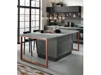     cucina legno grigia modello industrial offerta pezzo  Moderne Legno Grigio completa del set eldom hotpoint a+