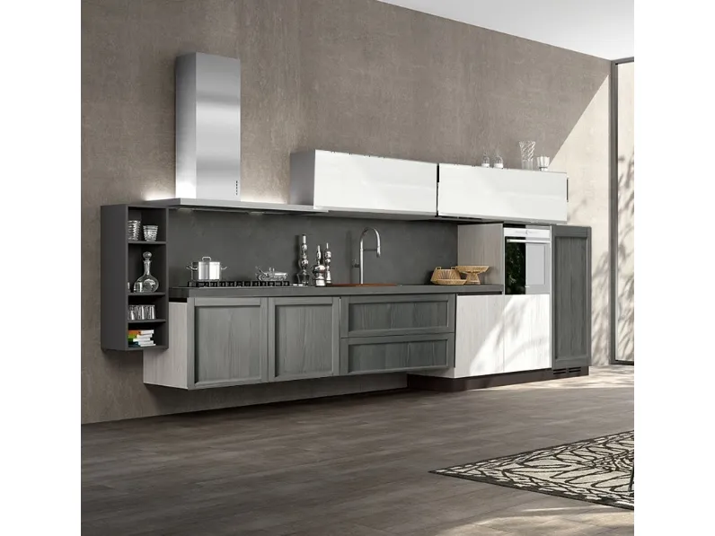 Nuovi Mondi Cucine Cucina Cucina moderna in legno in offerta completa nuovimondi outlet Industriale
