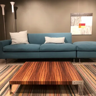 Divano con penisola Doris con pouf Artigianale ad un prezzo imperdibile