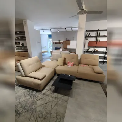 Divano Divano componibile modello clan microfibra in poliuretano  Artigianale in Offerta Outlet