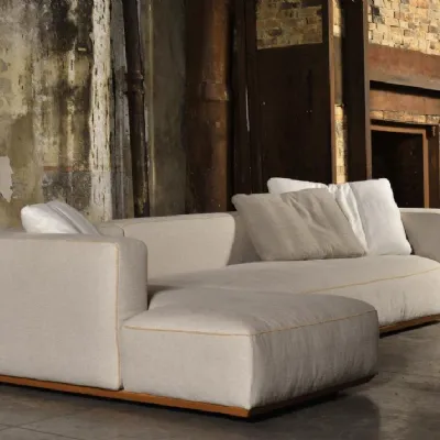Divano letto Divano letto con penisola piuma  italia Md work PREZZI OUTLET