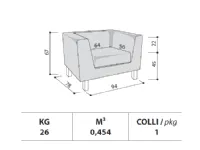 Poltrona in Tessuto Set - composizione 2 poltrone Las mobili a prezzo Outlet