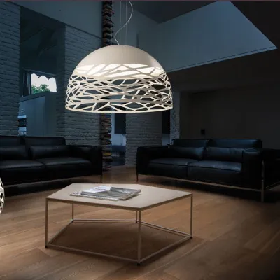 Lampada a sospensione in metallo Kelly large dome 80 Studio italia design a prezzo Outlet