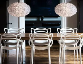 Lampada a sospensione in plastica Bloom Kartell a prezzo scontato