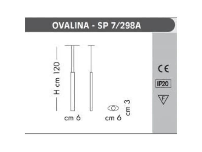 Lampada a sospensione Ovalina  sp7/298 a sospensione led  Sillux con uno sconto esclusivo