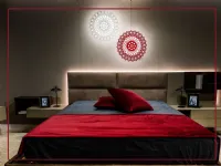 Lampada da parete stile Design Donna carmela red e white Artigianale in saldo