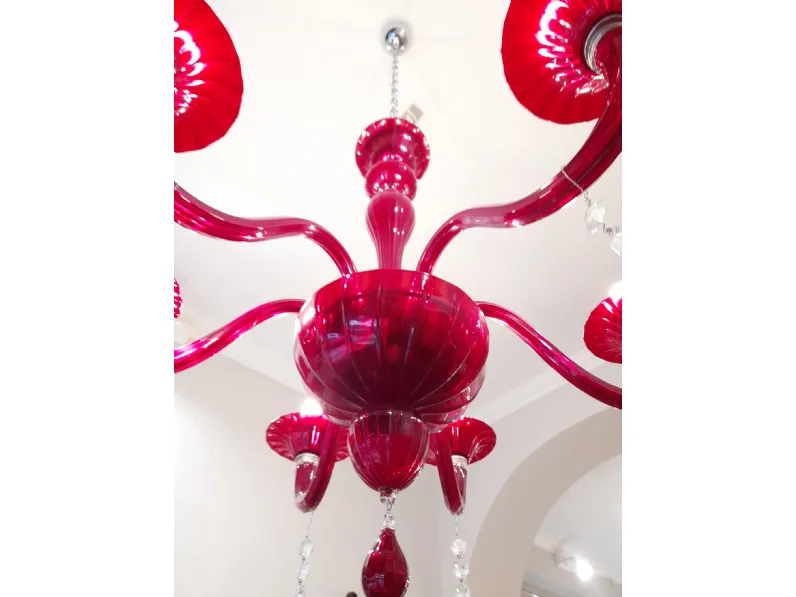 Lampada da soffitto Artigianale Venezia rosso stile Classica con forte sconto