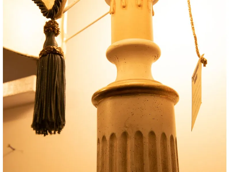 Lampada da tavolo Artigianale Lampada artigianale stile fiorentino Bianco a prezzi outlet