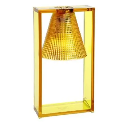 Lampada da tavolo Kartell Light air sculturata ambra Ambra a prezzi outlet