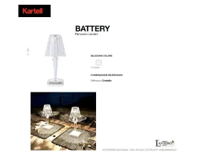 Lampada da tavolo stile Design Battery , big battery kartell Kartell a prezzi outlet