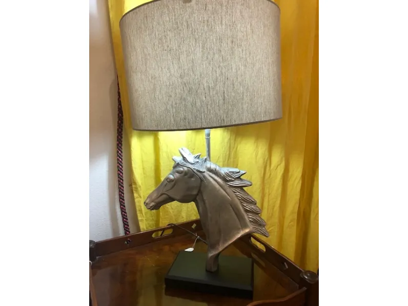 Lampada da tavolo stile Moderno Lampada horse Dialma brown in offerta outlet
