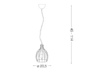 Lampada Tris lampade a sospensione ampolla di ideal lux Artigianale in OFFERTA OUTLET