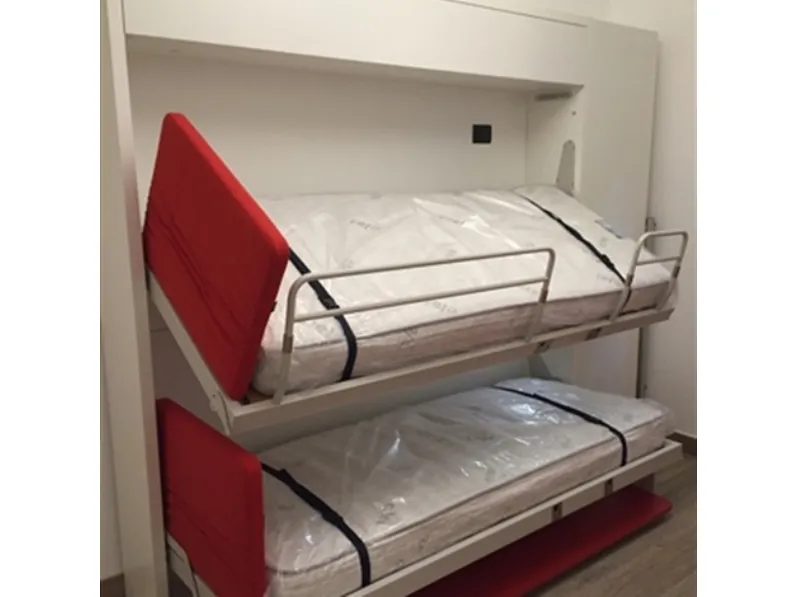 Letto castello a scomparsa Kali duo con scrittoio Outlet Vicenza