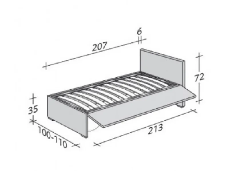 LETTO Biss Flou a PREZZI OUTLET