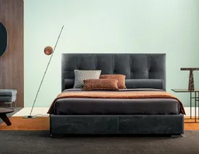 Letto classico con contenitore Max capitonne' alto * Twils a prezzo ribassato