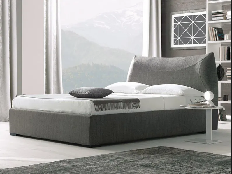 Letto Ergogreen modello Corinne contenitore giroletto bombato. Prezzo scontato 30%