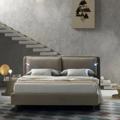 Letto imbottito con gambe * cortina fly Lecomfort a prezzo scontato