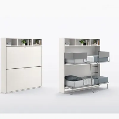 Letto in legno a scomparsa Doppio letto a ribalta Cinquanta3 a prezzo ribassato