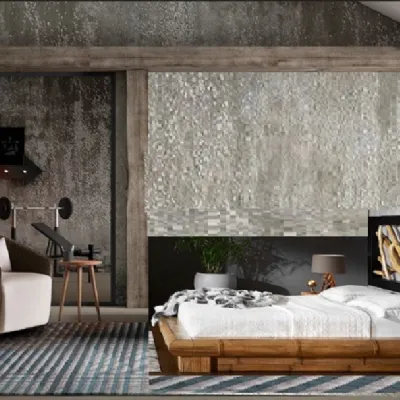 Letto Letto bamboo naturale con testiera rami Outlet etnico SCONTATO a PREZZI OUTLET