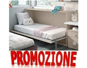 Risparmia il 48% su Letto a scomparsa orizzontale Artigianale in tortora!