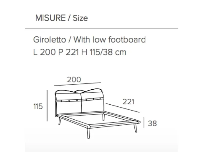 LETTO Letto king size corf plus Mottes selection a PREZZI OUTLET