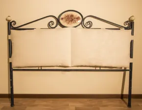 Letto matrimoniale con giroletto Blu Pama letti a prezzo scontato