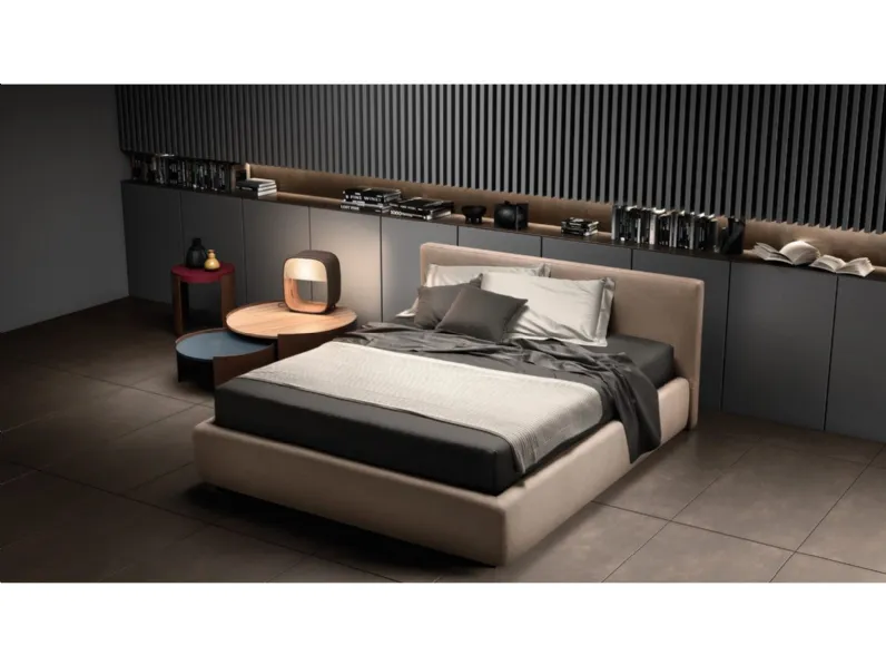 Letto moderno con contenitore Happy * Samoa a prezzo ribassato