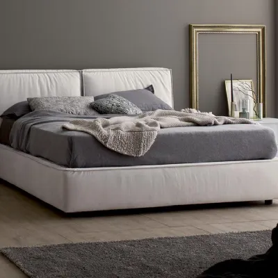 Letto imbottito con contenitore L085m Spagnol mobili a prezzo ribassato