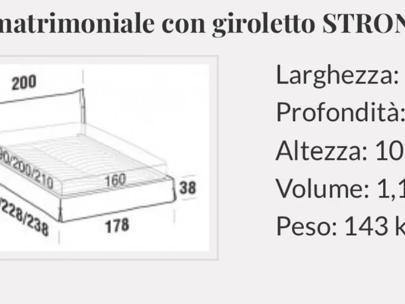 Letto moderno Giselle Lecomfort con un ribasso esclusivo