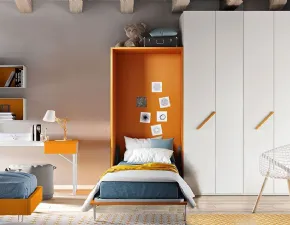 Scopri il letto Verticale Artigianale a scomparsa, finitura arancia con sconto 48%!