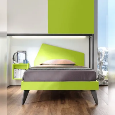 Letto piazza e mezzo design Letto una piazza e mezza verde cedro Collezione esclusiva a prezzo ribassato