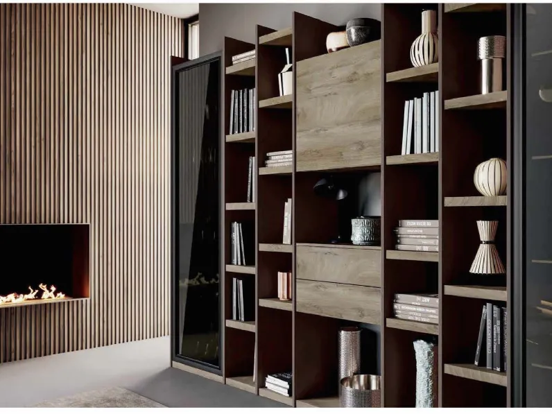 Libreria Imab in legno in Offerta Outlet: scopri Qsm 612