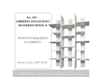Libreria Mirandola nicola e cristano in laminato opaco in Offerta Outlet: scopri 405-libreria moderna design