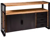 Madia Credenza 2 sportelli 3 cassetti industrial  in stile moderno di Outlet etnico in Offerta Outlet